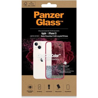 PanzerGlass™ ClearCaseColor™ pro Apple iPhone 13 Strawberry (červený)