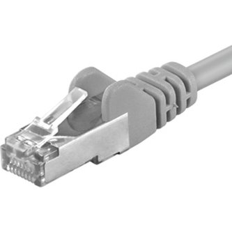 Premiumcord Patch kabel CAT 6a S-FTP RJ45-RJ45 LSOH AWG 26/7 0,5m šedý