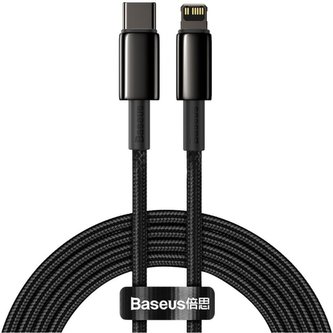 Baseus Tungsten Gold kabel USB-C/Lightning (PD) 20W 2m černý