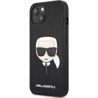 Karl Lagerfeld PU Saffiano Karl HeadCover iPhone 13 mini černý
