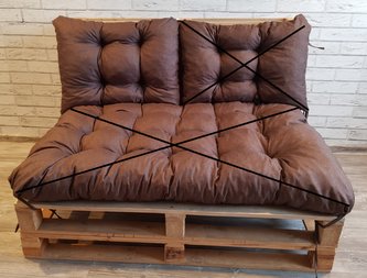 Paletová prošívaná opěrka ANGELO 60x40 cm, barva HNĚDÁ, MyBestHome Paletová prošívaná opěrka ANGELO 60x40 cm, barva HNĚDÁ, MyBestHome