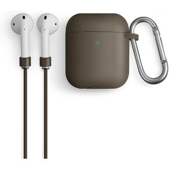 UNIQ Vencer silikonové pouzdro pro Apple AirPods (2019) béžové