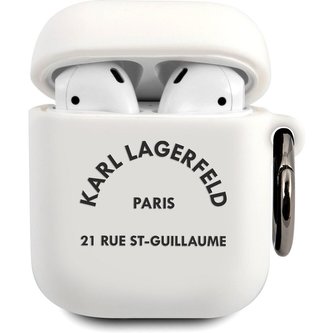 Karl Lagerfeld Rue St Guillaume pouzdro Airpods 1/2 bílé