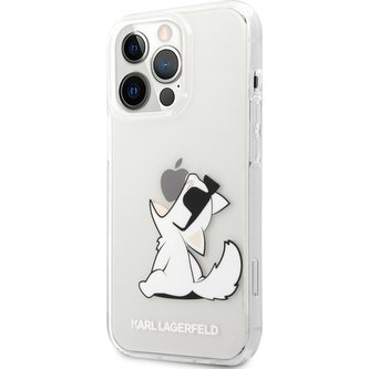 Karl Lagerfeld PC/TPU Choupette Eat Cover iPhone 13 Pro čirý