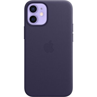 Apple kožený kryt s MagSafe iPhone 12 mini temně fialový