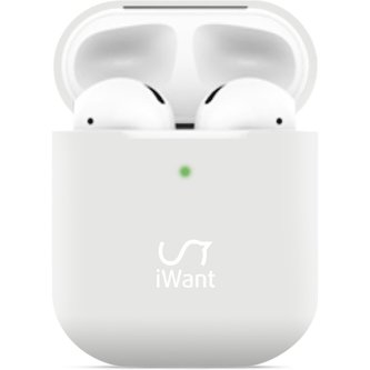 iWant AirPods 2.generace ultra-tenké pouzdro bílé