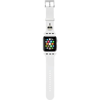 Karl Lagerfeld Karl Head řemínek pro Apple Watch 42/44/45mm bílý