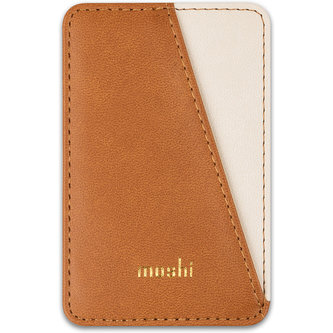 Moshi SnapTo Slim Wallet magnetická peneženka karamelová
