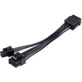 Akasa napájecí redukce 8-pin na 8+4-pin, 15cm, černý