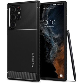 Spigen Rugged Armor kryt Samsung Galaxy S22 Ultra  matně černý