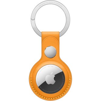 Apple AirTag kožená klíčenka měsíčkově oranžová
