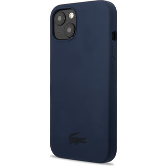 Lacoste Liquid Silicone Glossy Printing Logo Kryt pro iPhone 13 Navy