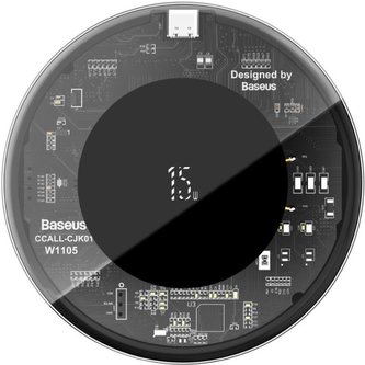 Baseus Simple Bezdrátová Nabíječka 15W průhledná