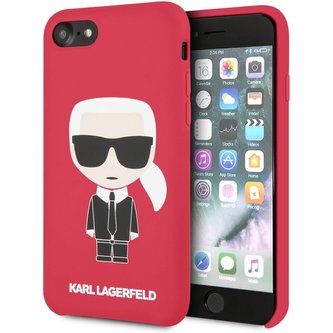 Karl Lagerfeld Full Body silikonový kryt iPhone 7/8/SE(2020) červený