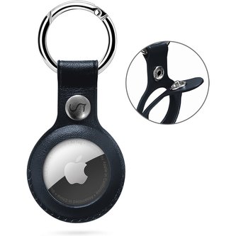 iWant AirTag klíčenka z eko-kůže modrá + fólie