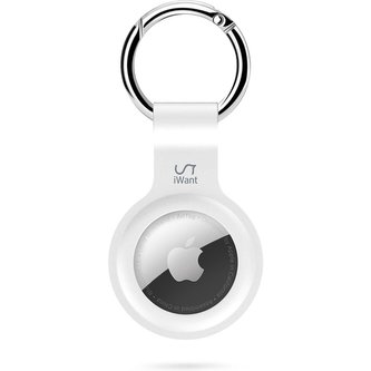 iWant AirTag silikonová klíčenka bílá + fólie