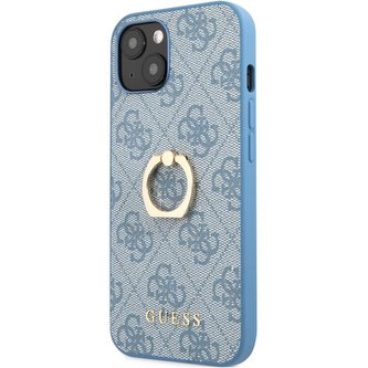 Guess PU 4G Ring Case iPhone 13 Mini modrý
