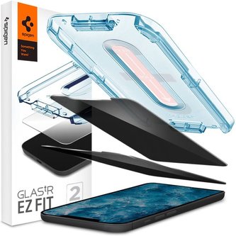 Spigen Glas tR EZ Fit Privacy tvrzené sklo iPhone 12 / 12 Pro 2 ks čiré