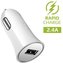FIXED autonabíječka s USB výstupem 2,4A bílá