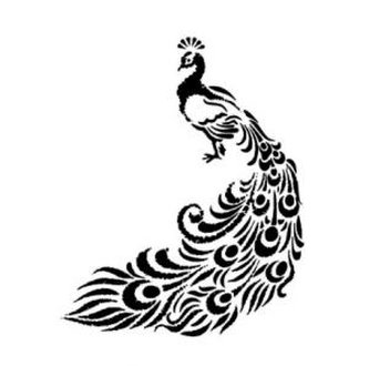 Páv - plastová šablona 156 Rozměr: E 29x29cm Páv - plastová šablona 156 Rozměr: E 29x29cm