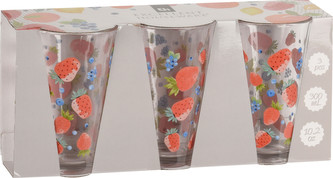 Sklenice 300 ml 3 ks SUMMER FRUITS