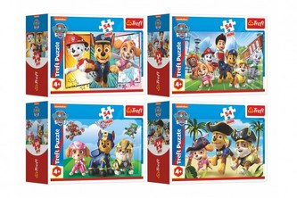 Minipuzzle 54 dílků Paw Patrol/Tlapková Patrola 4 druhy v krabičce 9x6x3cm - cena za 1 ks