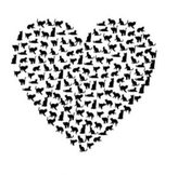 Kočičí srdce - plastová šablona 144 Rozměr: G 29x29cm