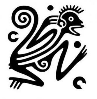 Opice ornament - plastová šablona 019 Rozměr: B 14,5x14,5cm Opice ornament - plastová šablona 019 Rozměr: B 14,5x14,5cm