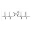 Pes EKG - plastová šablona 109 Rozměr: B 14,5x14,5cm