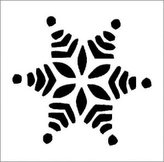 Vločka - plastová šablona V6 Rozměr: D 29x29cm