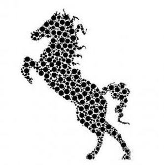 Kůň - plastová šablona 021 Rozměr: G 29x29cm