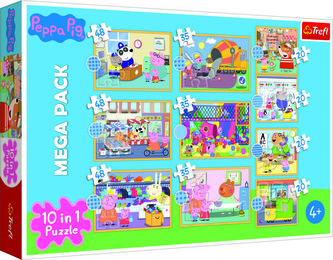 Puzzle 10v1 Prasátko Peppa