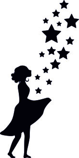 ARTEMISS Dívka s hvězdami - plastová šablona 365 Rozměr: C 14,5x14,5cm