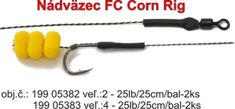 FC Corn Rig návazec 25lb /25 cm / 2 pcs / Weedy green velikost 2