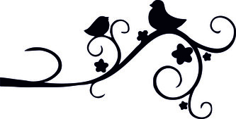 Ptáčci - plastová šablona 335 Rozměr: B 14,5x14,5cm