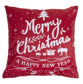 Polštář JINGLE VELVET červená 40x40 cm ESSEX