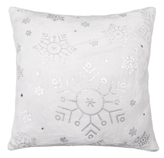 Polštář SHIMER VELVET bílá 40x40 cm ESSEX