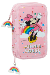 Dvoudílné školní pouzdro Disney|Minnie Mouse: Rainbow (12,5 x 19,5 x 4 cm)