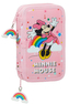 Dvoudílné školní pouzdro Disney|Minnie Mouse: Rainbow (12,5 x 19,5 x 4 cm)