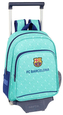 Dětský batoh s vozíkem FC Barcelona: s kolečky (objem 10 litrů|26 x 34 x 11 cm) tyrkysová polyester