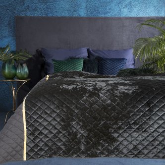 Přehoz na postel LUCAS 220x240 cm černá Mybesthome