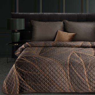 Přehoz na postel ALICIA II. hnědá/béžová 220x240 cm Mybesthome