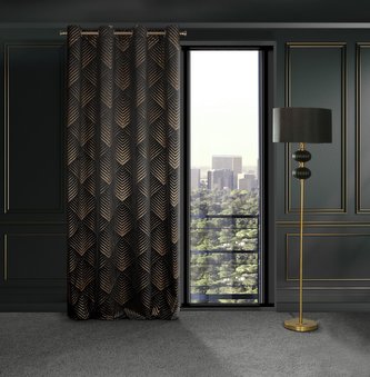 Dekorační vzorovaný velvet závěs LOTOS motiv G 140x250 cm (cena za 1 kus) MyBestHome