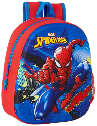 Dětský 3D batoh Marvel: Spiderman (8,5 litrů|28 x 33 x 9 cm) červený polyester