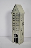 Kovový domeček na čajovou svíčku, champagne, 30x8,5x6 cm
