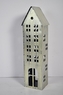 Kovový domeček na čajovou svíčku, champagne, 45x12,5x9 cm