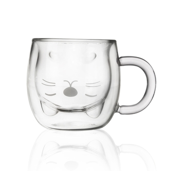 Dvoustěnný hrnek kočka 0,3 l