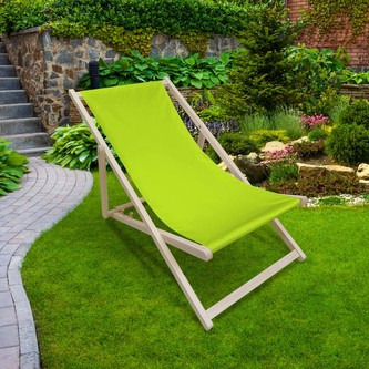 Zahradní skládací lehátko MATTI limonka 58x120 cm Mybesthome Zahradní skládací lehátko MATTI limonka 58x120 cm Mybesthome