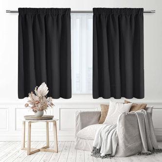 Dekorační závěs s řasící páskou zatemňující CUBA - BLACKOUT 140x160 cm černá (cena za 1 kus) MyBestHome Dekorační závěs s řasící páskou zatemňující CUBA - BLACKOUT 140x160 cm černá (cena za 1 kus) MyBestHome