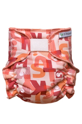 T-TOMI Kalhotková plena - přebalovací set suchý zip Pink Alphabet